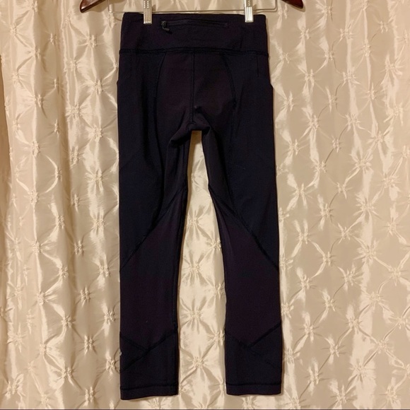 Lululemon Pace Rival Crop Leggings Midnight Navy Blue - Picture 7 of 14